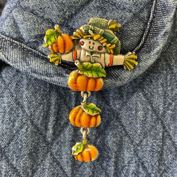 Vintage 80s 90s Haiks Quilted Denim Button Up Vest plus size 2X Autumn AJMC pin - Picture 3 of 13